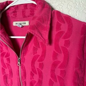 Urban Outfitters Fuchsia Textured Zip-Up Top